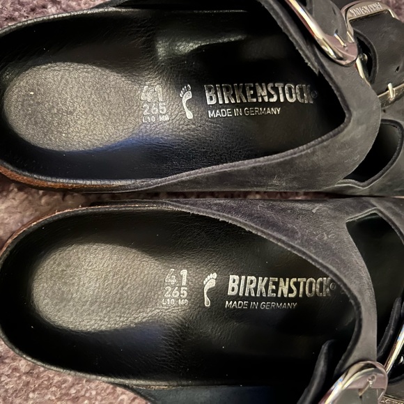 Birkenstock Black Oiled Leather Arizona size 10 (41) - Picture 2 of 5